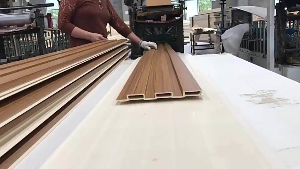 لوحة الحائط WPC الحديثة 9 مللي متر 2.5 سنتيمتر ديكور المنزل لخلفية التلفزيون