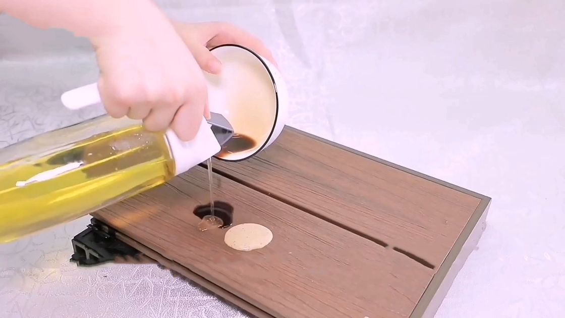 المضادة للأشعة فوق البنفسجية الخيزران أرضيات الشرفة سطح WPC الخارجي 11 مم 22 مم حريق