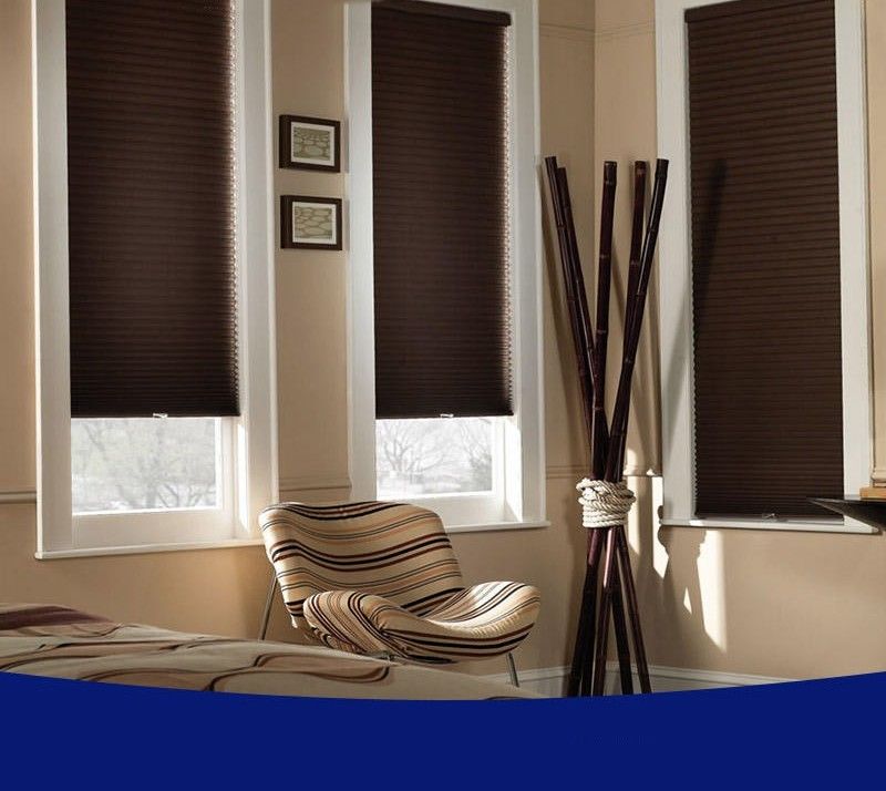 سفلية مفتوحة قابلة للطي من الورق اللاسلكي ستائر ستائر مطوية ستائر مؤقتة