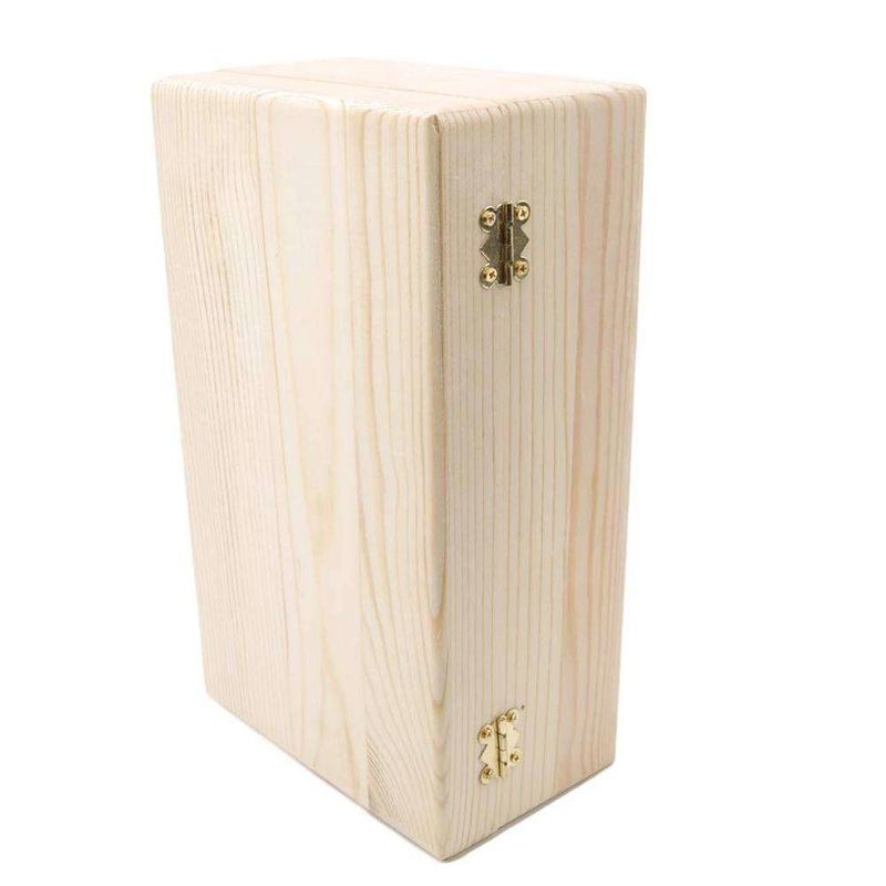 مهرجان تذكار خمر صندوق خشبي بغطاء مفصلي غير مكتمل متعدد الوظائف