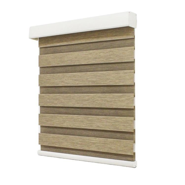 ستائر ستارة لاسلكية لسلامة الطفل CE بمحركات زيبرا أفقية ظل أسطواني