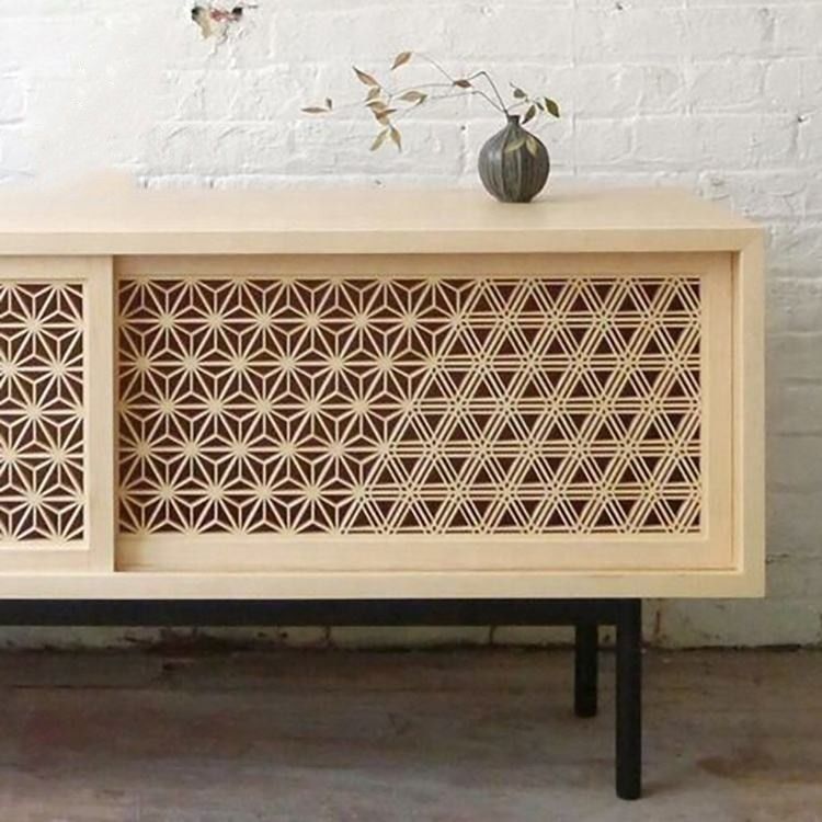 الداخلية الزخرفية النجارة Kumiko الصلبة خشب الصنوبر غرفة المقسم حسب الطلب