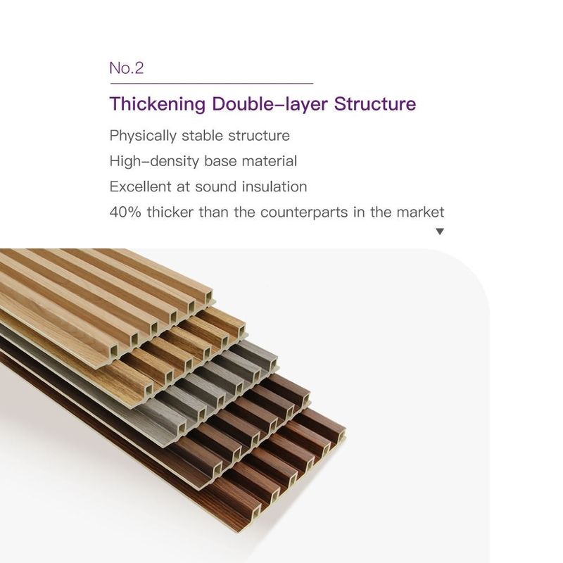 فندق سكني WPC الديكور الداخلي الخشبي ألواح الحائط الكبرى الديكورية WPC ألواح الحائط المزدوجة