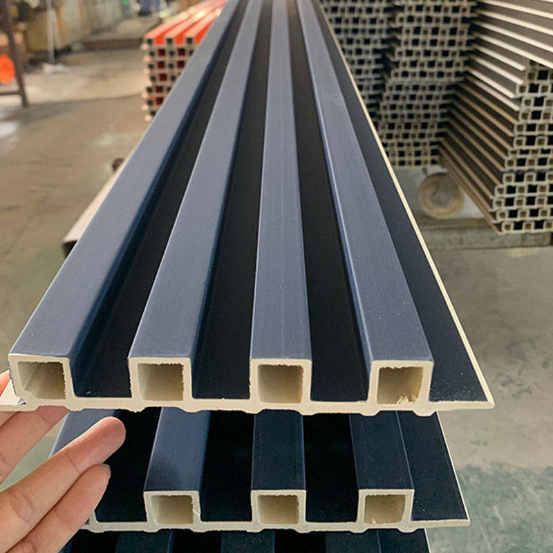 الطراز الحديث الخشب الحبوب الملونة الصلبة الديكورية WPC لوحة الحائط لغرفة المعيشة