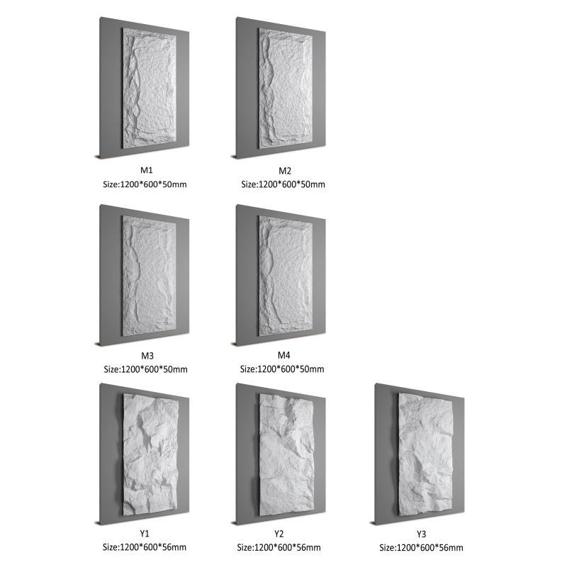 بيع بالجملة عالية الجودة متعددة الألوان قابلة للتخصيص البولي يوريثان PU الثقافة الحجر تغطية الجدار الخارجي