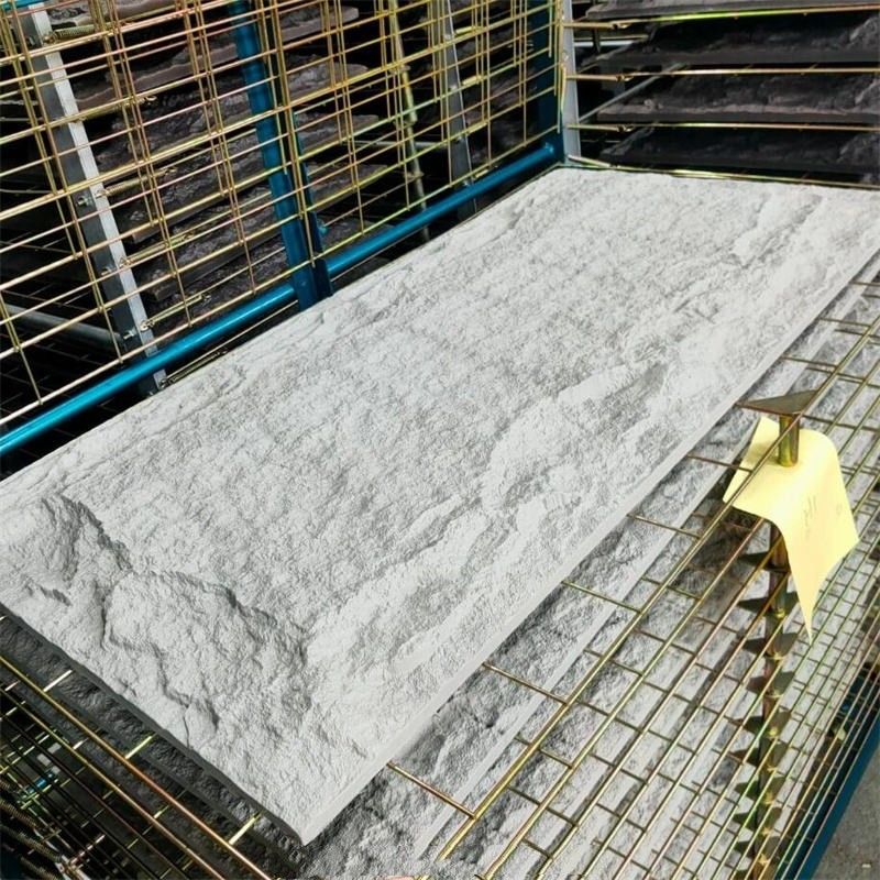 الجدران الداخلية والخارجية لوحة حجر PU حجر مزيف لوحات الحائط الحجرية الاصطناعية