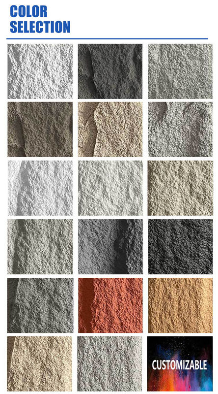 لوحة الحائط من الحجر البوليوريثان لوحة الحجر 3D لوحة الحائط الخفيفة الوزن الصناعي الحجر الصخري