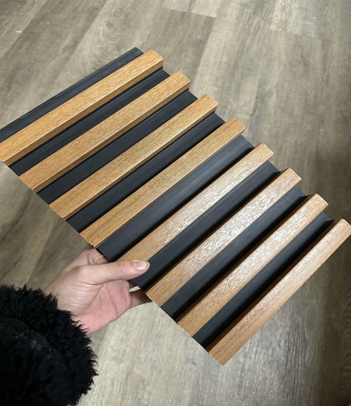 SONSILL UTO حبة خشبية PVC ديكور داخلي Wpc لوحة الحائط المزدوجة تغطية ديكور داخلي