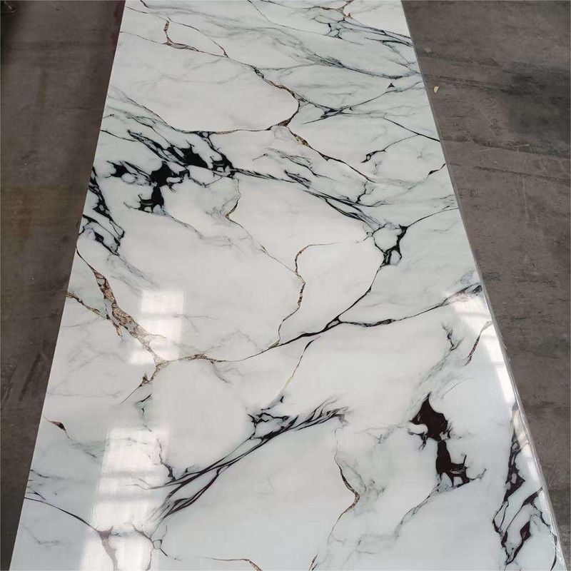 4x8 مقاوم للماء UV PVC ورق الرخام الأكثر مبيعا 1220 * 2800 * 3mm مصنع إمدادات مع تصاميم متعددة