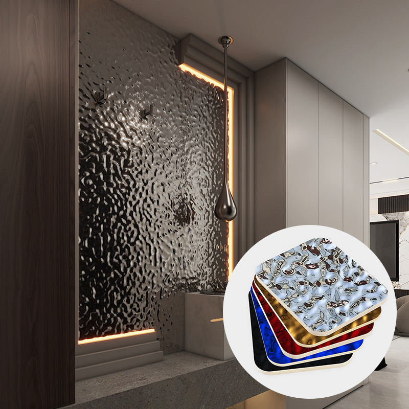 الخيزران الفحم المياه الموجة الخشب اللوحة القماشية الكربون اللوحة الكريستالية الخيزران الخشب ألياف الجدار