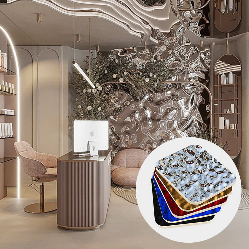 الخيزران الفحم المياه الموجة الخشب اللوحة القماشية الكربون اللوحة الكريستالية الخيزران الخشب ألياف الجدار