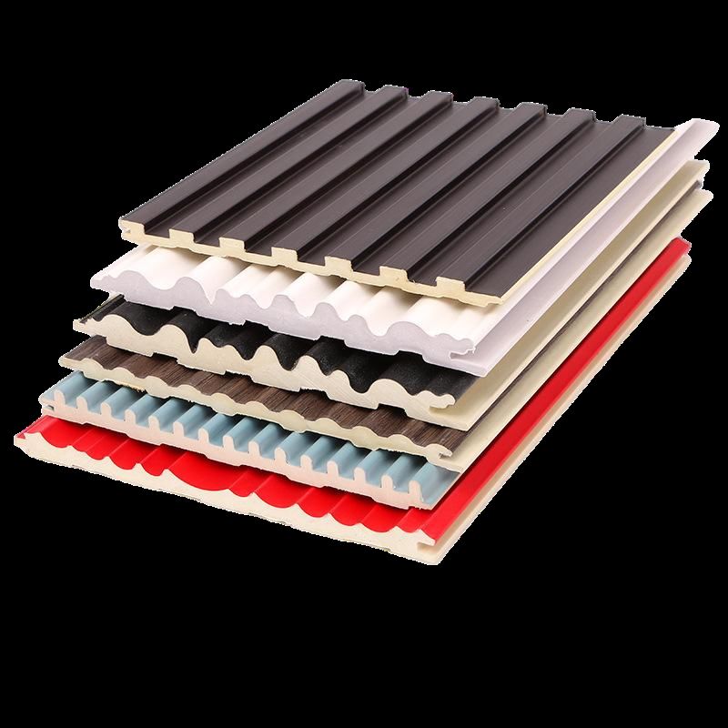 لوحة حائط خشبية WPC مركبة WPC البلاطات الجدارية الداخلية لوحة الحائط المزدوجة