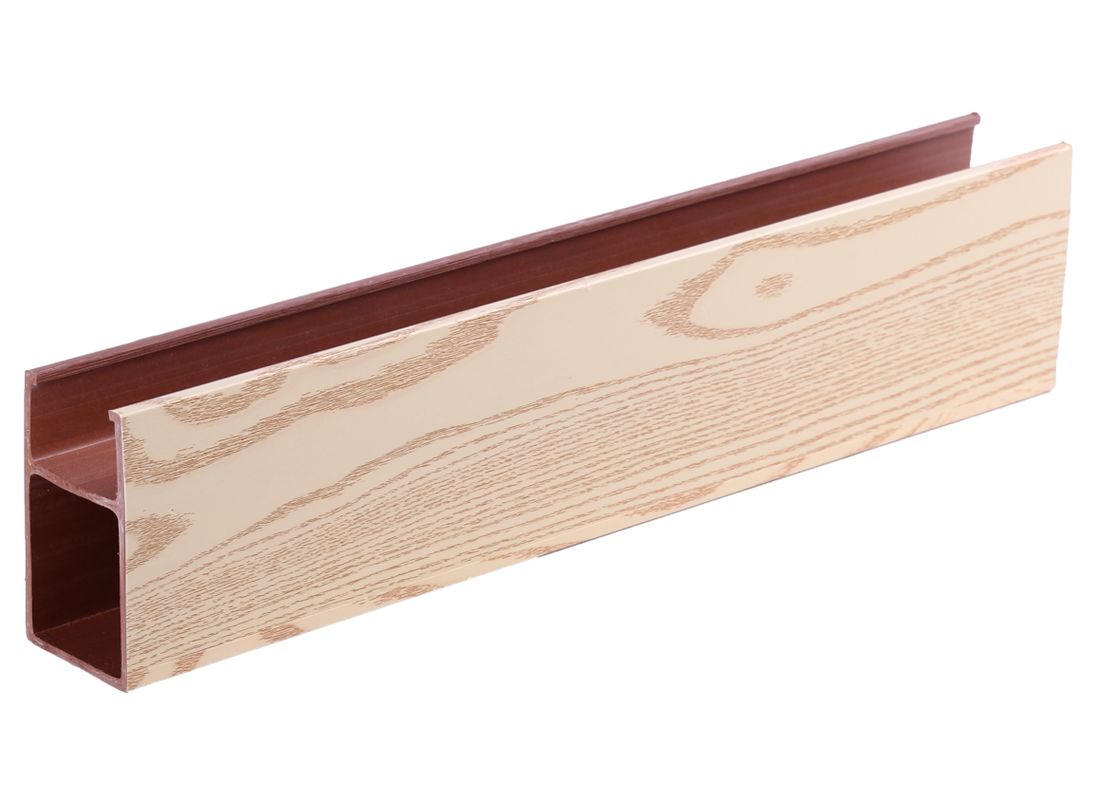 عمود أنابيب PVC مربع مجوف صديق للبيئة من الخشب والبلاستيك WPC لأنبوب التقسيم