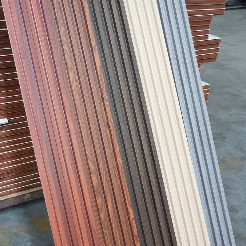 لوحة حائط WPC مقاومة للماء للتلفزيون خلفية للديكور الداخلي في الفنادق والشقق مصنوعة من البلاستيك