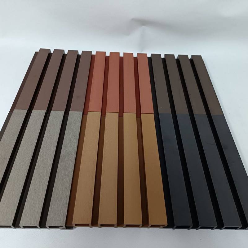 سعر منخفض بيع بالجملة الخارجي خشب الحبوب الزخرفة الخارجية WPC غطاء لوحة الجدار