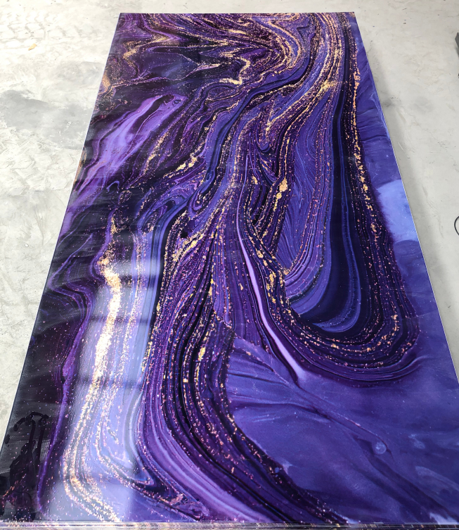 4x8 قدم ورقة رخام PVC UV لوح حائط PVC UV بديل للرخام لوح بديل للرخام 3 مم ورقة PVC UV