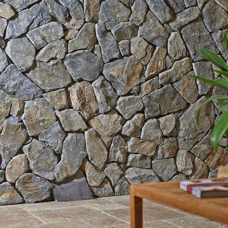Modern Design Outdoor Exterior Decorative PU Faux Rock Polyurethane Stone Panel With Geometric Pattern