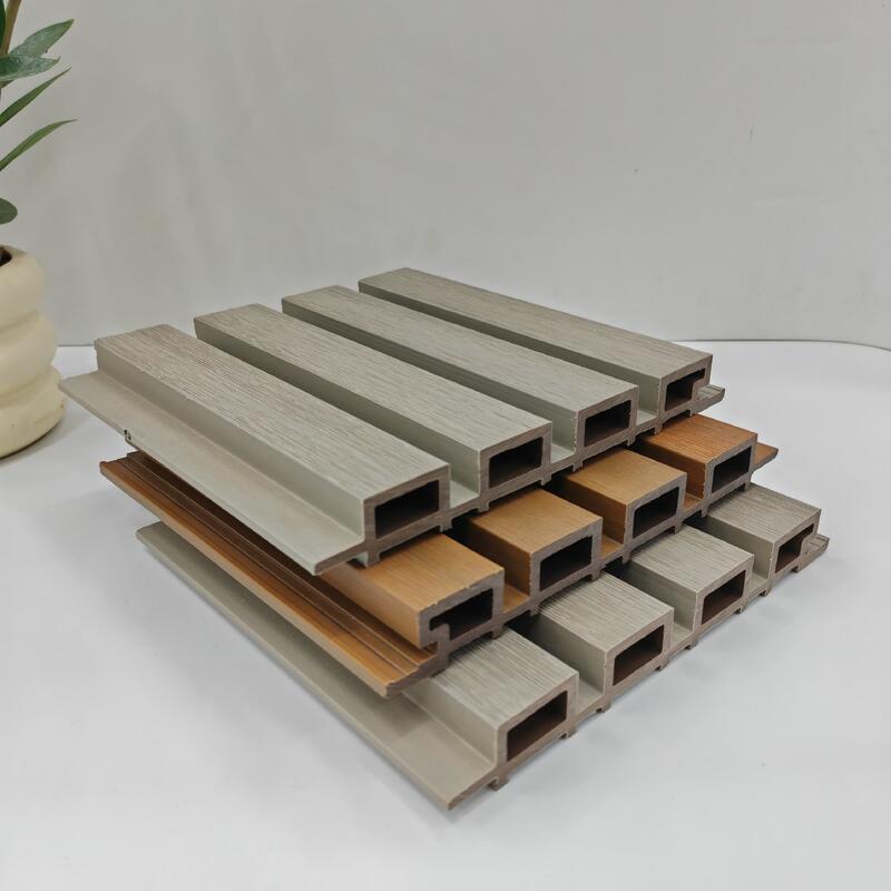 WPC نمط هندسي عصري مائة المقاومة للماء لوحة الحائط الخارجي المكونات الخارجية 5+ سنة الضمان الحل الجرافيكي