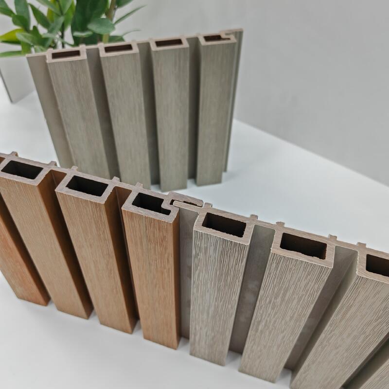 WPC نمط هندسي عصري مائة المقاومة للماء لوحة الحائط الخارجي المكونات الخارجية 5+ سنة الضمان الحل الجرافيكي