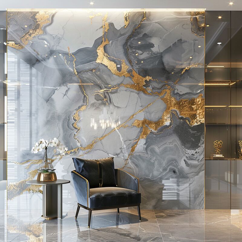 600*2440mm 4mm 5mm تصميم مخصص SPC لوح الرخام المقاوم للماء للداخلية لوحة الجدار PVC بلاستيكية ورقة الرخام فوق البنفسجية