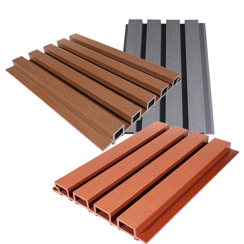 لوحة حائط خارجية حديثة من الخشب البلاستيكي المركب سهلة التركيب وتصميم كلاسيكي ومقاومة للماء للمساحات الخارجية