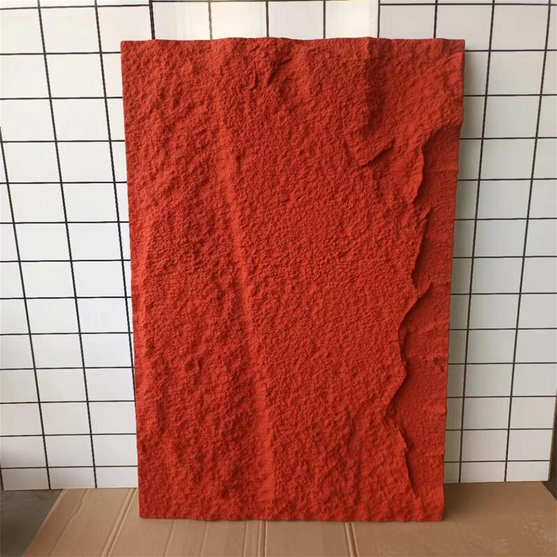 لوحة حائط من الحجر الصناعي من البولي يوريثين المتين وخفيف الوزن عالي الجودة، كسوة جدارية من الحجر الصناعي من البولي يوريثين لواجهة المبنى