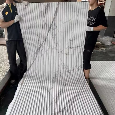 سلسلة MCM Soft التصميم الحديث مرنة صناعية صديقة للبيئة مضادة للحريق مضادة للماء شرائح كبيرة داخلية خارجية ديكور الجدار 3D