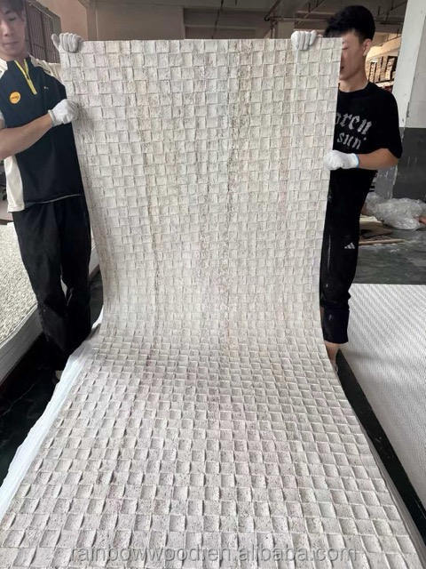 سلسلة MCM Soft التصميم الحديث مرنة صناعية صديقة للبيئة مضادة للحريق مضادة للماء شرائح كبيرة داخلية خارجية ديكور الجدار 3D