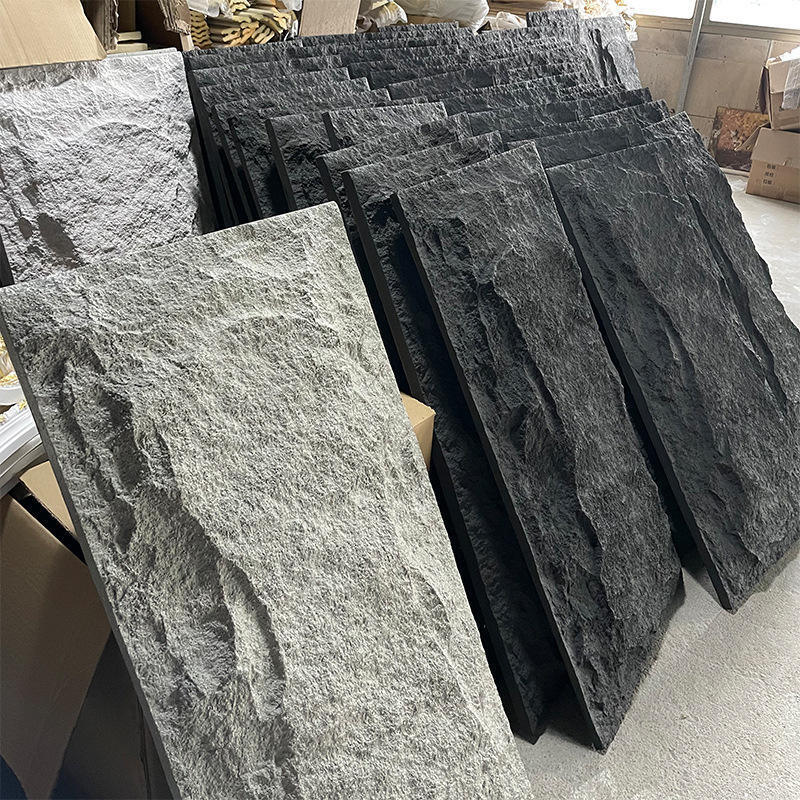 الرخام الحديث PU ألواح حجرية مرنة صديقة للبيئة مقاومة للحرارة والنار لوح كبير لمبنى المكاتب مصنوع من رغوة البوليوريثان