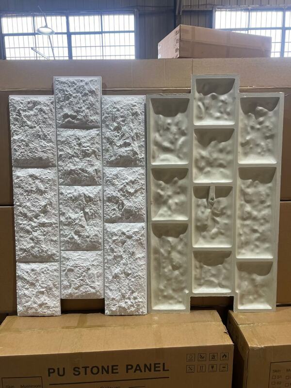 حلول ديكور الجدران المبتكرة المقاومة للنار المقاومة للماء PU لوحة الحائط من الحجر الاصطناعي لتغطية الجدران الداخلية والخارجية