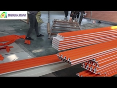 غطاء داخلي خشب بلاستيكي مركب لوح حائط متدفق Wpc لوحة حائط داخلية