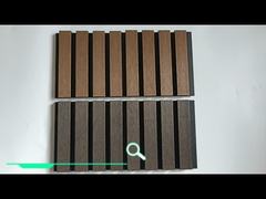 لوحة الحائط المزدوجة التغطية الخشبية البلاستيكية المركبة WPC لوحة سقف الحائط المصفوفة الخشبية